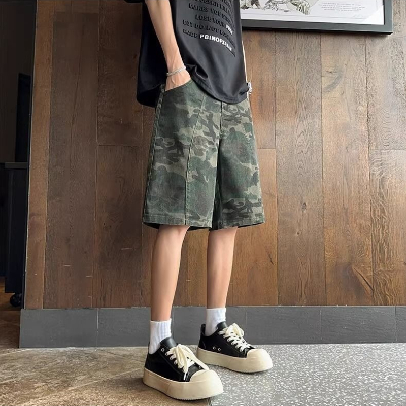 Outdoor Adventure Hong Kong - Celana Pendek Denim Kamuflase Petualangan Luar