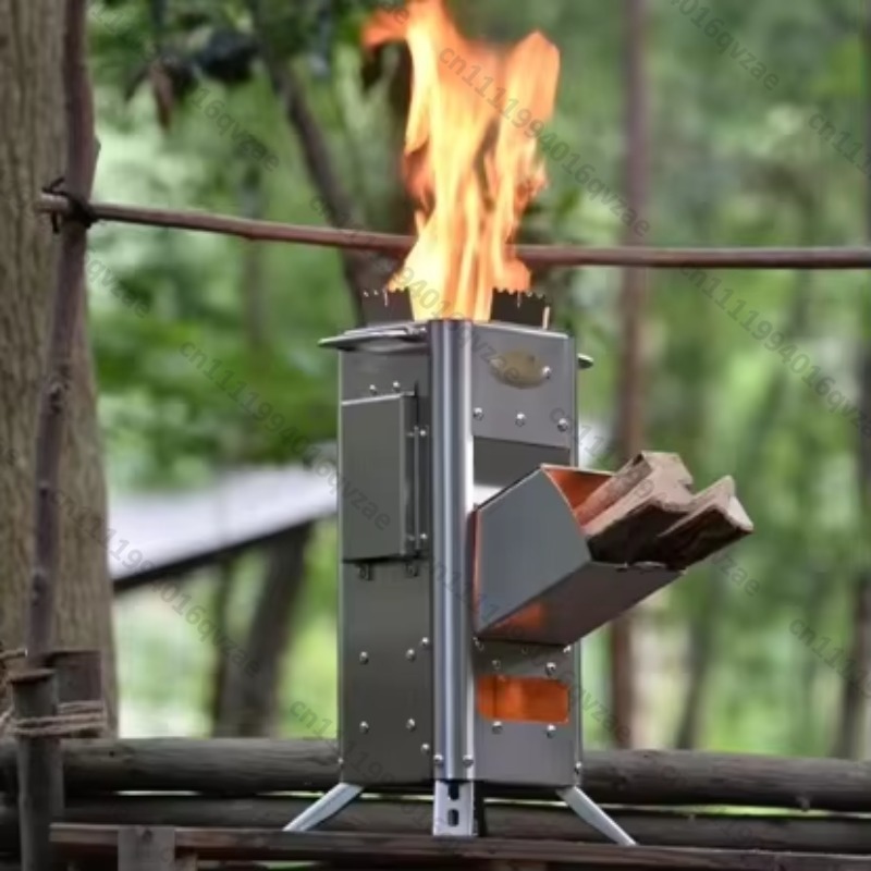 Adventure Outdoor Equipment - Kompor Roket Stainless Steel Portabel Tanpa