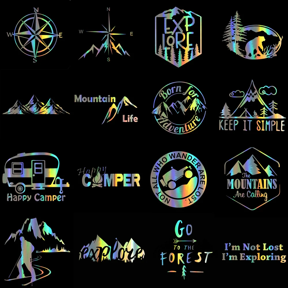 Outdoor Adventure Series - Stiker Mobil Petualangan Seri Berkemah Luar