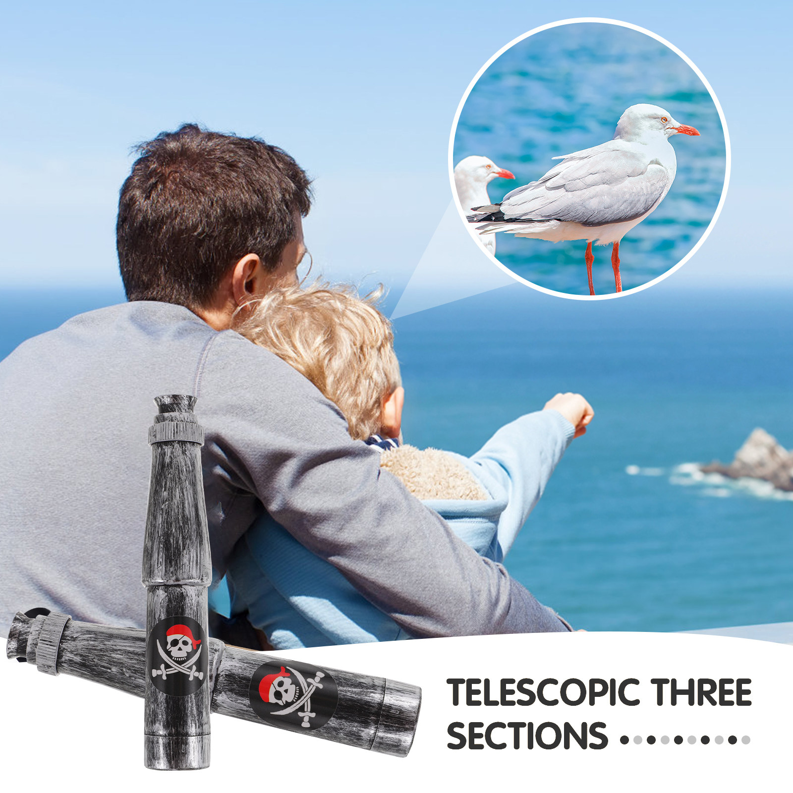 6Pcs Teleskop Monokular Bajak  - Outdoor Adventure Kids Party ulasan dan harga