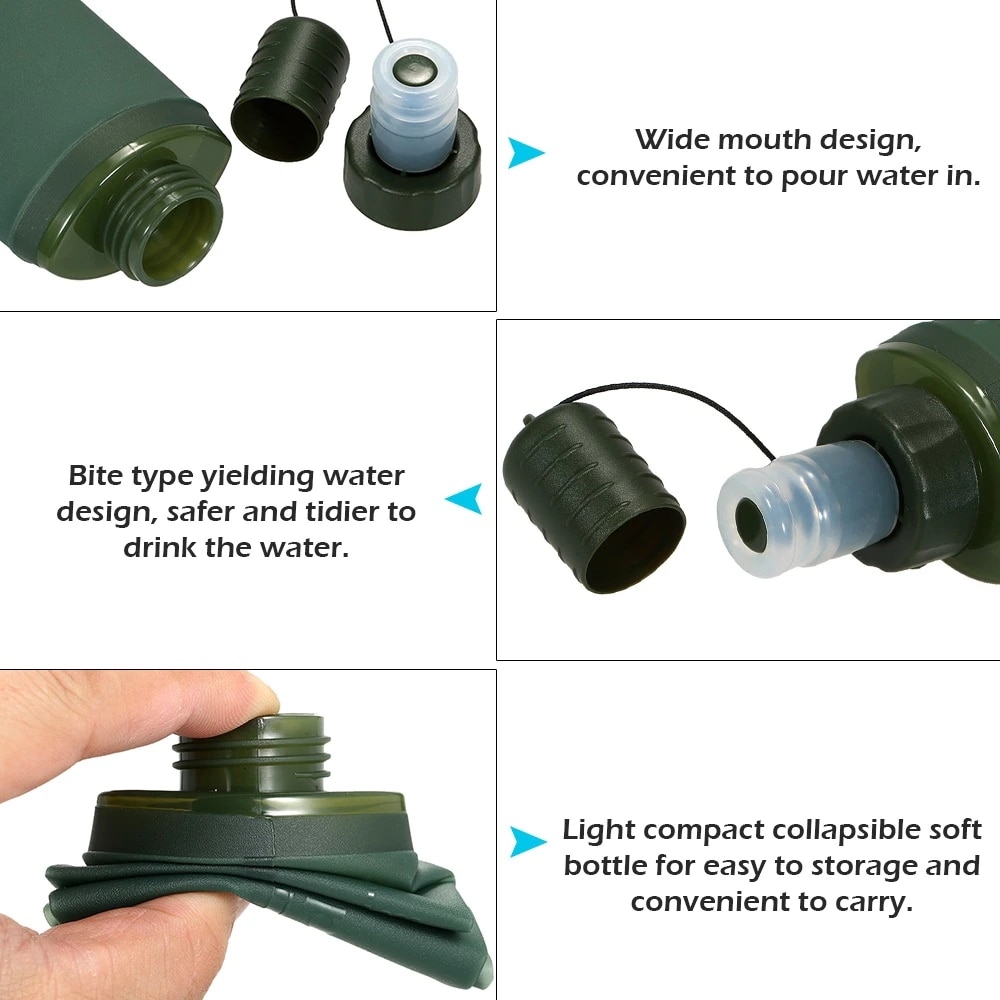 250ml 500ml Kantong Air Lipat  - Outdoor Adventure Kit ulasan dan harga
