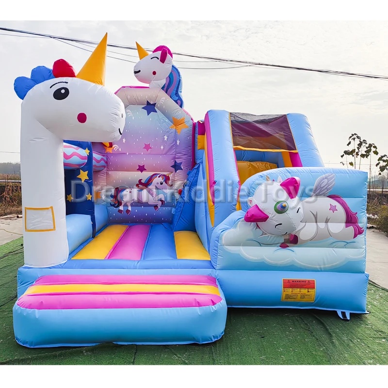 Istana Balon PVC Unicorn Pelan - Outdoor Adventure Kids Party ulasan dan harga