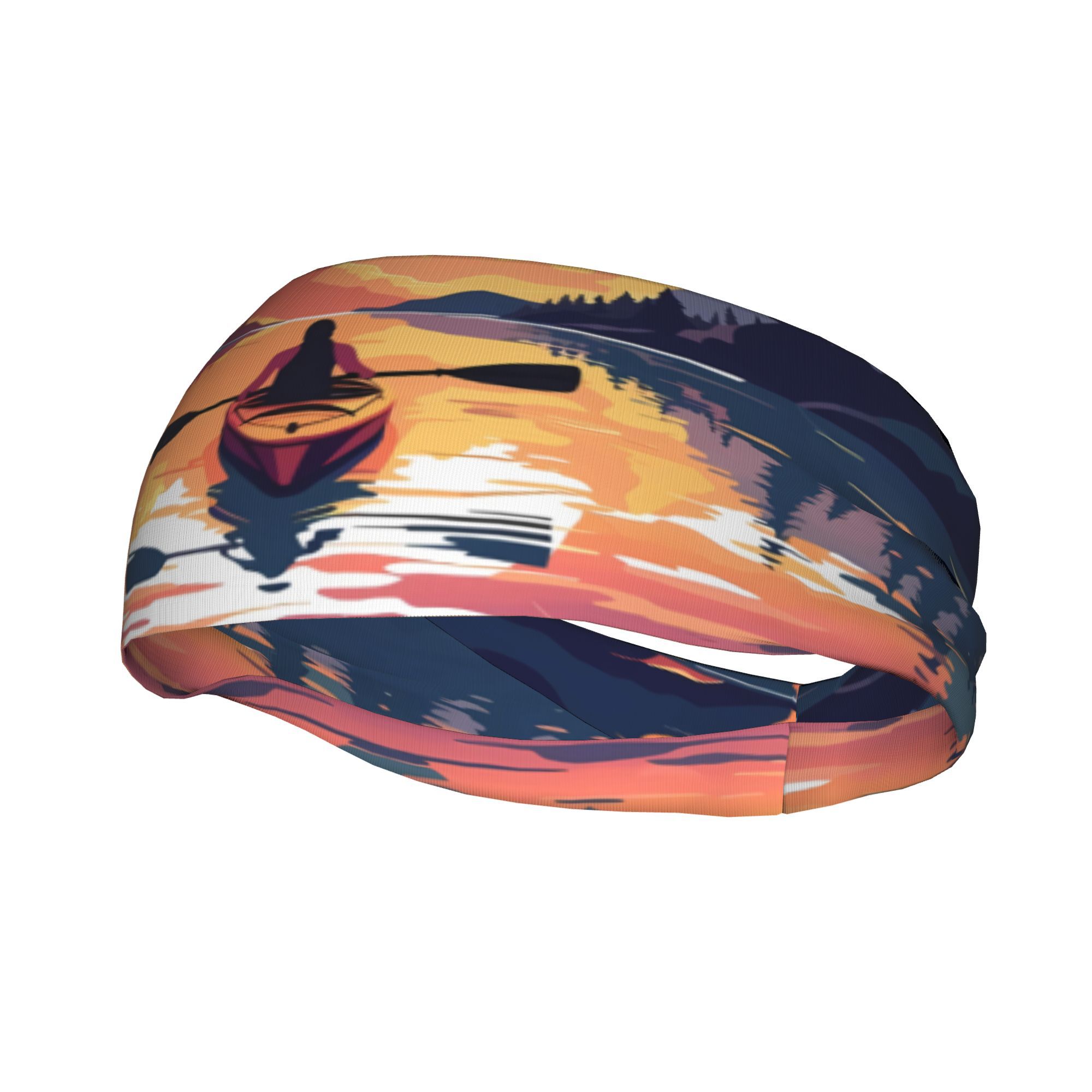 Ikat Kepala Motif Kayak Sunset - Outdoor Adventure Kayak ulasan dan harga