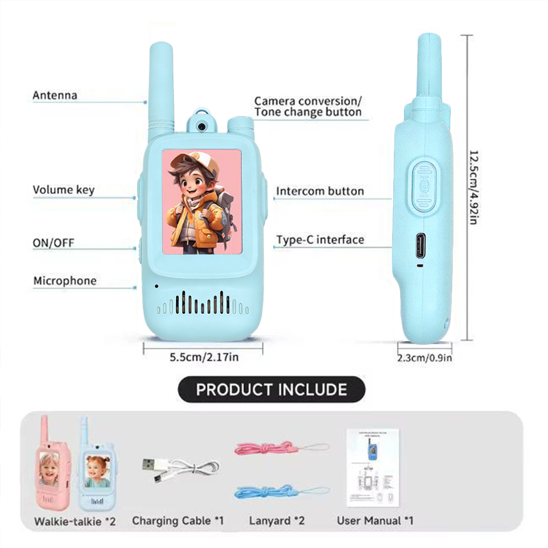 2pcs Walkie Talkie Video Anak  - Outdoor Adventure Toys ulasan dan harga