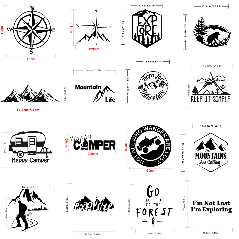 Stiker Mobil Petualangan Seri  - Outdoor Adventure Series ulasan dan harga